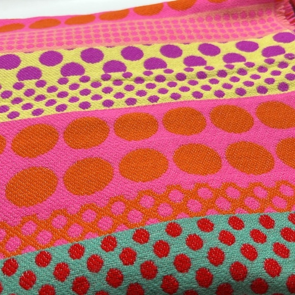 ALEX MAX - Pink Stripes & Polka Dots Scarf Colorful Made in Italy - Picture 8 of 12